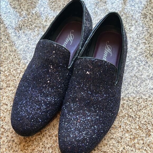 Dance 🕺 in Amalfi Purple Glitter ✨ & Sparkle ✨ Loafers 👞 👞 Sleek Slip-Ons 🪩 - Picture 3 of 17